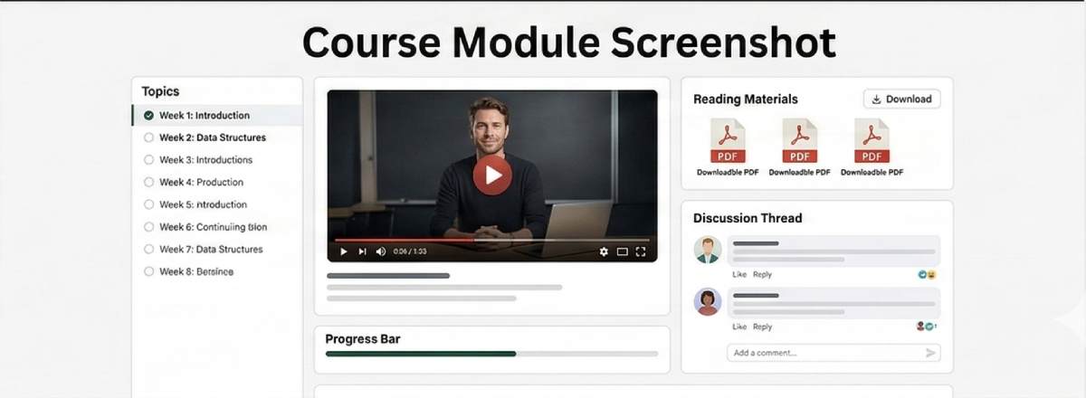 IHU Course Module Screenshot